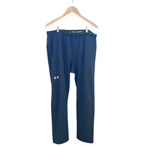 Men’s XXL Under Armour Fitted Black Pants | Drawstring & Elastic Waist, Zip Back